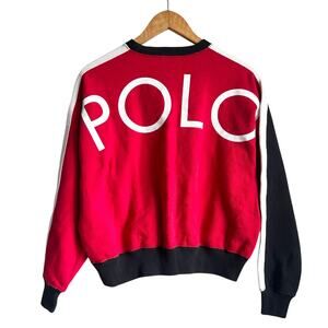 Ralph Lauren Polo Crewneck Sweatshirt Spellout Size Small 21x24